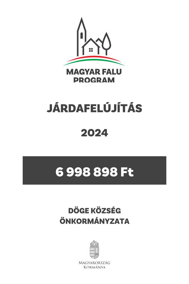 Belterületi járdaszakasz felújítása Döge településen Belterületi járdaszakasz felújítása Döge településen